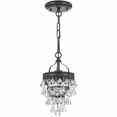 Crystorama 131-VZ Calypso Vibrant Bronze Mini Pendant Lamp