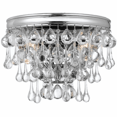 Crystorama 132-CH Calypso 7 Inch Tall Polished Chrome Finish Crystal Sconce Lighting