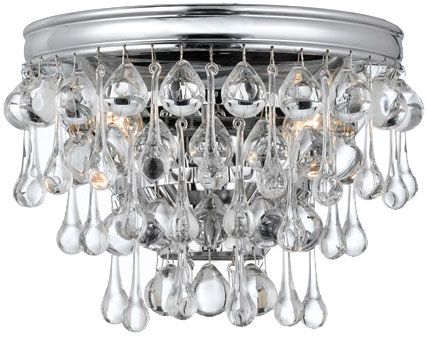 Crystorama 132-CH Calypso 7 Inch Tall Polished Chrome Finish