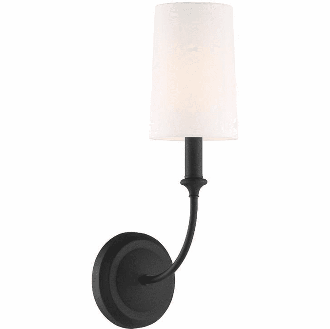Crystorama 2241-BF Sylvan Black Forged Wall Lamp