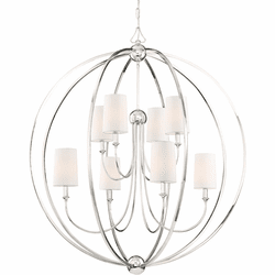 Crystorama 2246-PN Sylvan Contemporary Polished Nickel Lighting Chandelier