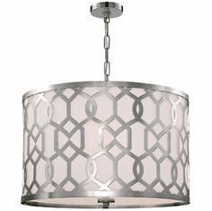 Crystorama 2266-PN Jennings Polished Nickel Drum Hanging Pendant Light