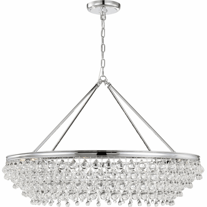Crystorama 278CH Calypso Polished Chrome Ceiling Chandelier CRY278CH