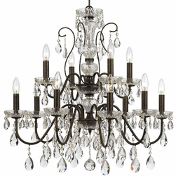 Crystorama 3029-EB-CL-MWP Butler English Bronze 29" Chandelier Light