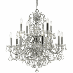 Crystorama 3228-CH-CL-SAQ Imperial Polished Chrome Chandelier Lighting