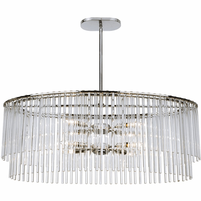 Crystorama 398CH Bleecker Contemporary Polished Chrome Ceiling Chandelier CRY398CH