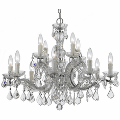 Crystorama 4379-CH-CL-I Maria Theresa Polished Chrome 30" Chandelier Light