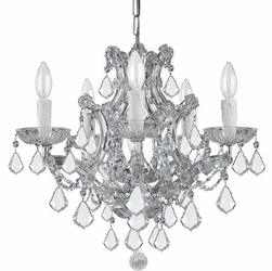 Crystorama 4405-CH-CL-I Maria Theresa Polished Chrome Mini Chandelier Light