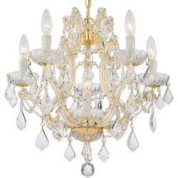 Crystorama 4405-GD-CL-MWP Maria Theresa Gold Mini Chandelier Light