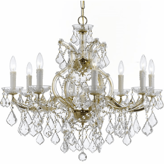 Crystorama 4408-GD-CL-SAQ Maria Theresa Gold 26" Ceiling Chandelier