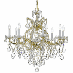 Crystorama 4409-GD-CL-MWP Maria Theresa Gold 28" Chandelier Lighting