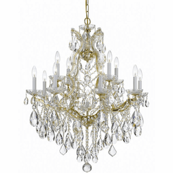 Crystorama 4413-GD-CL-S Maria Theresa Gold 28" Lighting Chandelier
