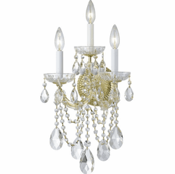 Crystorama 4423-GD-CL-SAQ Maria Theresa Gold Candle Wall Lamp