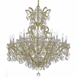 Crystorama 4424-GD-CL-MWP Maria Theresa Gold 46" Chandelier Light