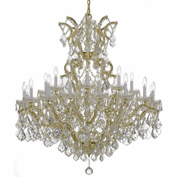 Crystorama 4424-GD-CL-S Maria Theresa Gold 46" Ceiling Chandelier