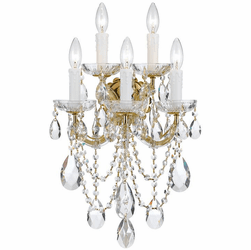 Crystorama 4425-GD-CL-S Maria Theresa Gold Candle Sconce Lighting