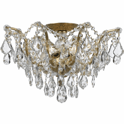 Crystorama 4457-GA-CL-MWP Filmore Antique Gold Flush Mount Lighting Fixture
