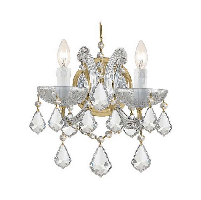 Crystorama 4472-GD-CL-S Maria Theresa Gold Candle Lamp Sconce