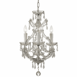 Crystorama 4473-CH-CL-S Maria Theresa Polished Chrome Mini Hanging Chandelier