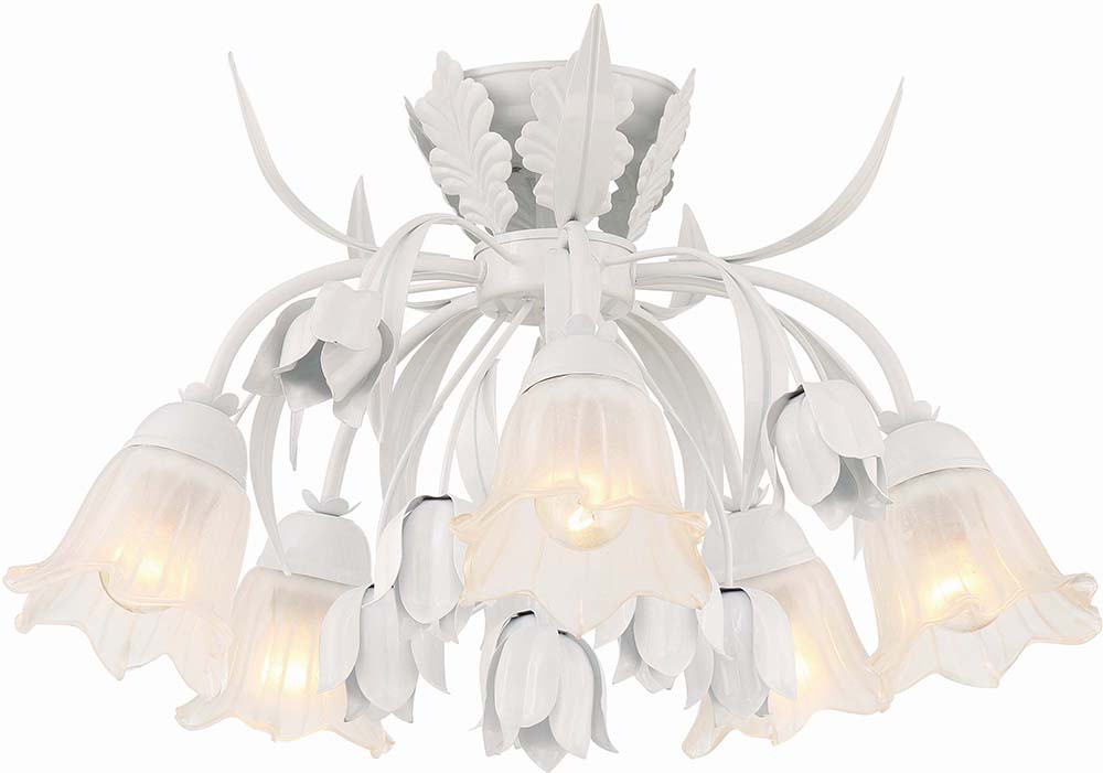 Crystorama 4810-WW Southport Contemporary Wet White Flush