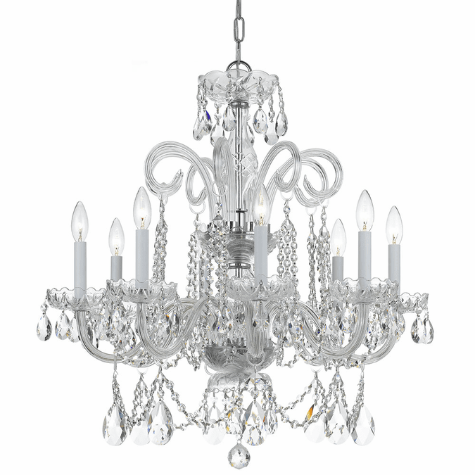 Crystorama 5008-CH-CL-S Traditional Crystal Polished Chrome Chandelier Lighting