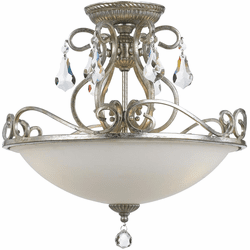 Crystorama 5010-OS-CL-MWP Ashton Olde Silver Ceiling Light