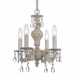 Crystorama 5024-AW-CL-SAQ Paris Market Antique White Mini Ceiling Chandelier