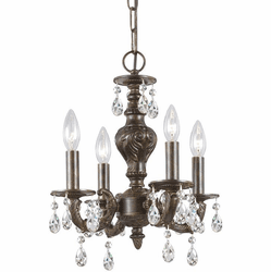 Crystorama 5024-VB-CL-SAQ Paris Market Venetian Bronze Mini Hanging Chandelier