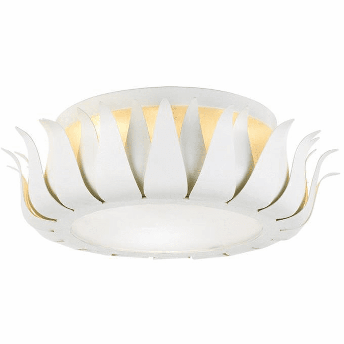Crystorama 510-MT Broche Matte White Overhead Lighting Fixture