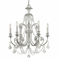 Crystorama 5116-OS-CL-I Regis Olde Silver Chandelier Lamp