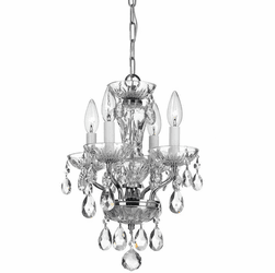 Crystorama 5534-CH-CL-I Traditional Crystal Polished Chrome Mini Chandelier Light