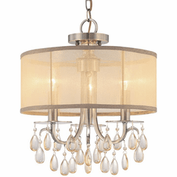 Crystorama 5623-AB Hampton Antique Brass Mini Chandelier Lighting