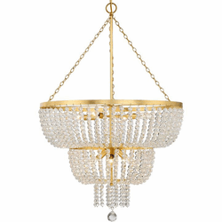 Crystorama 610-GA Rylee Antique Gold 25" Chandelier Lamp