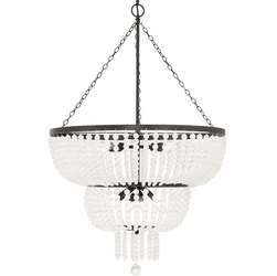 Crystorama 610-MK Rylee Matte Black 25" Chandelier Light