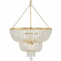 Crystorama 612-GA Rylee Antique Gold 32" Hanging Chandelier