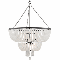 Crystorama 612-MK Rylee Matte Black 32" Chandelier Light
