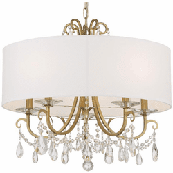 Crystorama 6625-VG-CL-SAQ Othello Vibrant Gold Hanging Chandelier