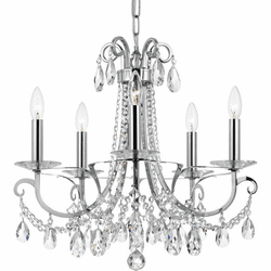 Crystorama 6825-CH-CL-S Othello Polished Chrome Mini Chandelier Lighting
