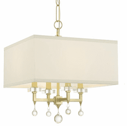 Crystorama 8105-AG Paxton Aged Brass Mini Ceiling Chandelier