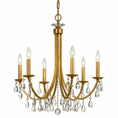 Crystorama 8826-GA-CL-SAQ Bridgehampton Antique Gold 26" Chandelier Light