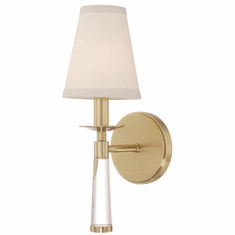 Crystorama 8861-AG Baxter Modern Aged Brass Wall Mounted Lamp