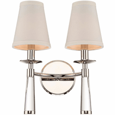 Crystorama 8862-PN Baxter Polished Nickel Wall Mounted Lamp