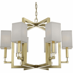 Crystorama 8886-AG Dixon Aged Brass Mini Chandelier Lamp