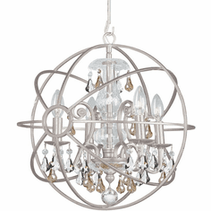 Crystorama 9025-OS-GS-MWP Solaris Olde Silver 17" Ceiling Chandelier