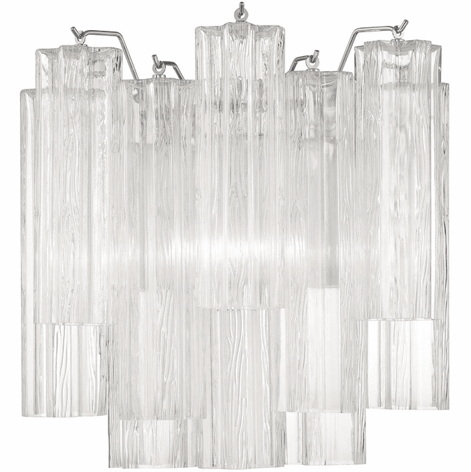 Crystorama ADD-303-CH-CL Addis Modern Polished Chrome Wall Mounted Lamp
