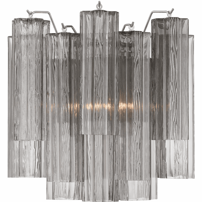 Crystorama ADD-303-CH-SM Addis Modern Polished Chrome Wall Light Fixture