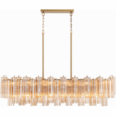 Crystorama ADD-317-AG-AM Addis Aged Brass Island Light Fixture