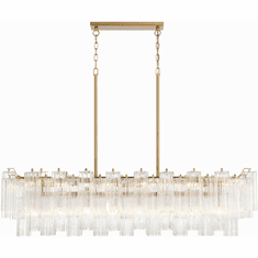 Crystorama ADD-317-AG-CL Addis Aged Brass Kitchen Island Light
