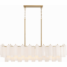 Crystorama ADD-317-AG-WH Addis Aged Brass Island Lighting