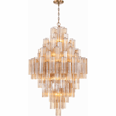 Crystorama ADD-319-AG-AM Addis Aged Brass Entryway Light Fixture